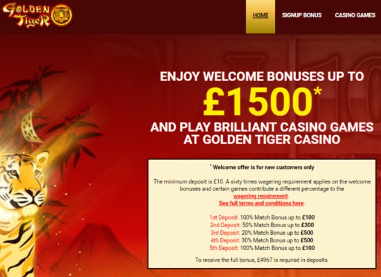 The real king of the jungle? A review of Golden Tiger Casino